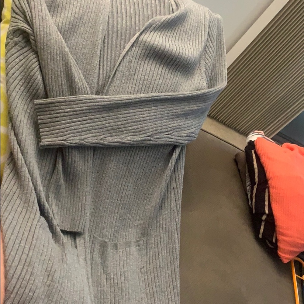Gray cardigan